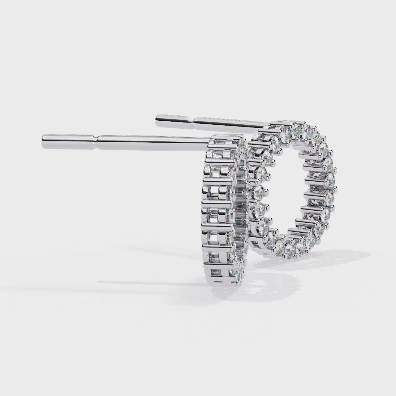 Ethereal Diamond Halo Hoop Earrings